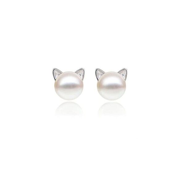 SilverāPearlĀ CatāEarringsāš» - Picture 2 of 6